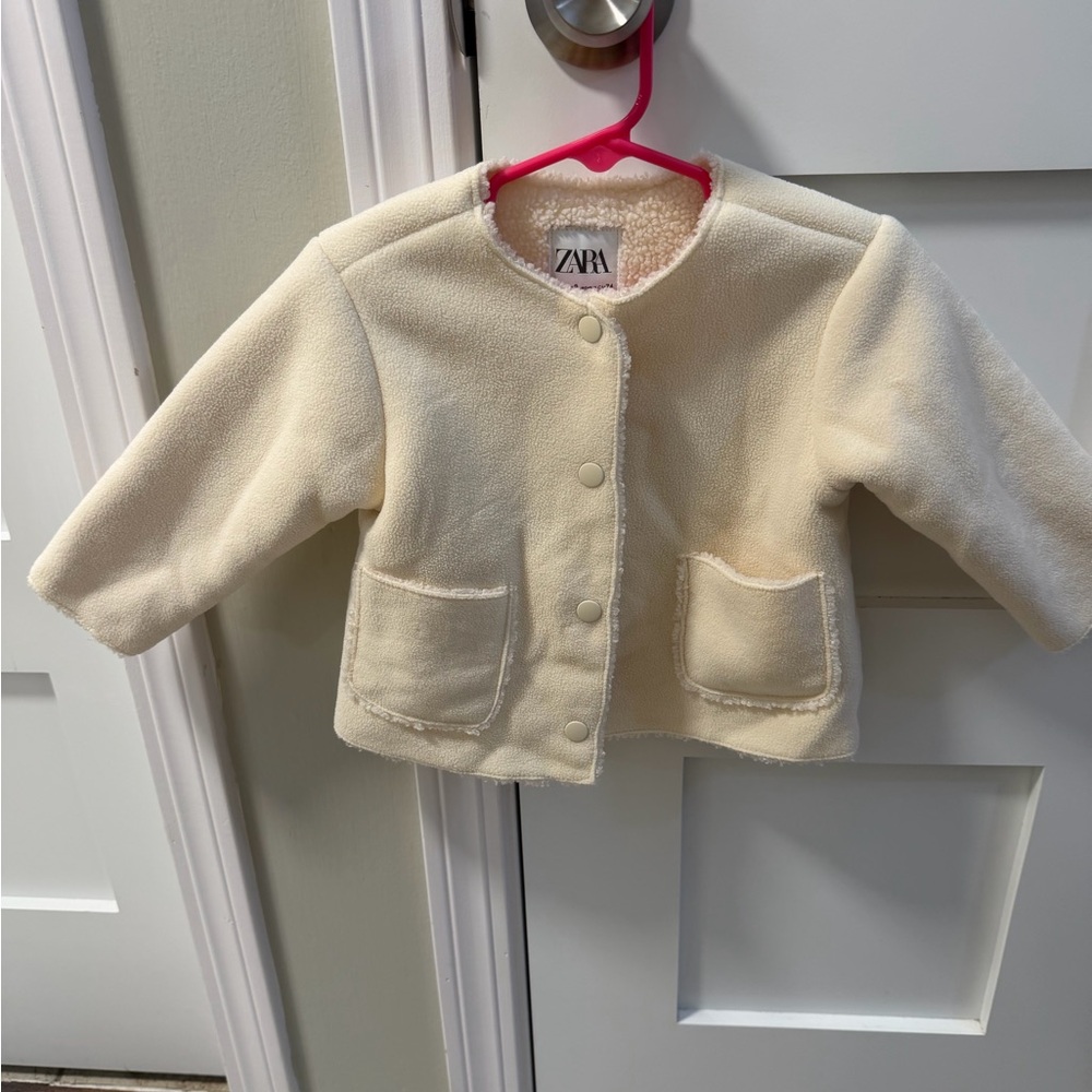 Zara Cream Kids Fleece Jacket